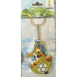 2014 FIFA World Cup Brazil 3D keychain key ring chain RARE emblem mascot soccer‎
